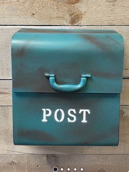 Other - Teal Aluminum Wall-Mounted Mailbox - Teal
